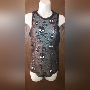 Skull tank black Tripp NYC xs